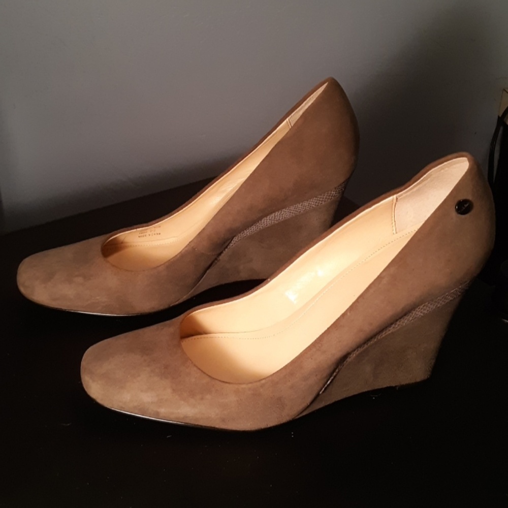 Calvin Klein closed toe wedge